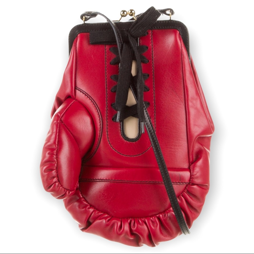 Moschino S/S 2001 Runway Vintage Leather Boxing Glove Handbag